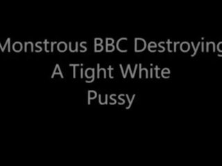 Obludný bbc zničenie a tesné biele pička
