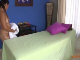 Cute Thai girl seduced and fucked by her masseur