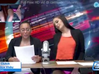 Hot body news anchors masturbate on air