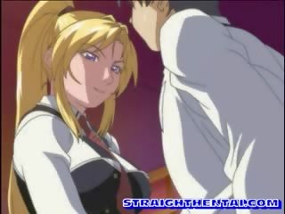 Hentai blows n rides her lover jago