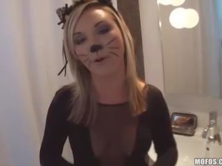 Sexy kitty girl fucked over and jizzed