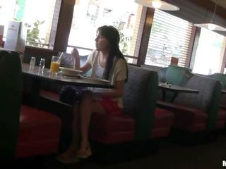 Girl from the diner spied on and fucked