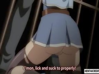 Bị ràng buộc lên hentai cô gái được fucked lược thô