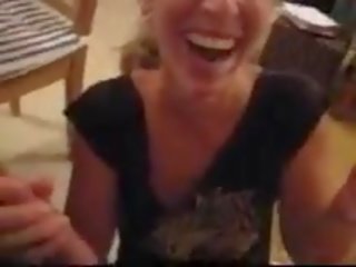 Sucking cum makes her happy Video
