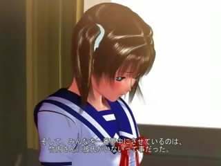 Shy 3D Anime Schoolgirl Show Tits