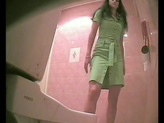 Pub Bathroom Spycam - Girl Caught Pissing