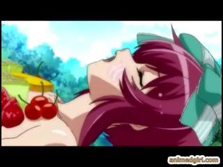 Cute anime shemale maid ass fucking