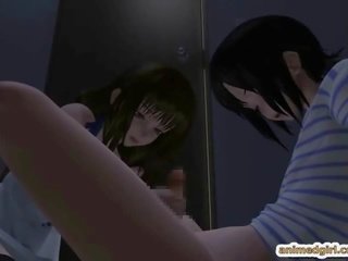 Sexy 3d l'anime japonais transexuelle suçage bite