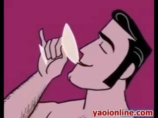 Homosexual dibujos animados chicos teniendo un orgia fiesta