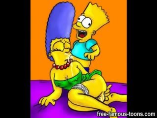 Cachonda bart simpson golpes margarina y lisa duro y rápido