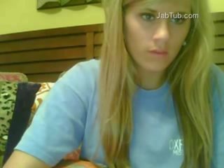 Amateur girl play on webcam
