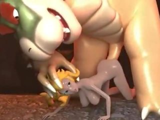 Công chúa đào fucked lược qua bowser