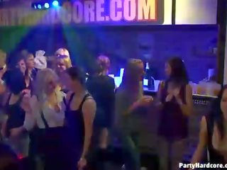 Gorgeous European Babes Sucking At Nightclub