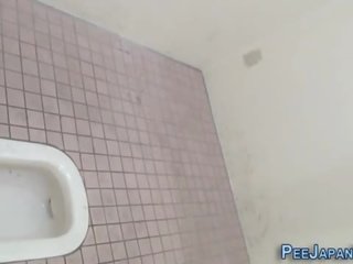 Filmed japanese babes pee