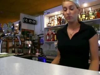 Barmaid Lenka paid for hardcore fucking