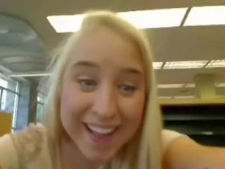 College teen with gorgeous boobs squirts hard in library - yourcamz.com