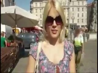 Blonde Cutie Is Picked Up At Market And Rides Dick In Public