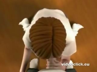 Sexy Cartoon Babe Sucking Cock