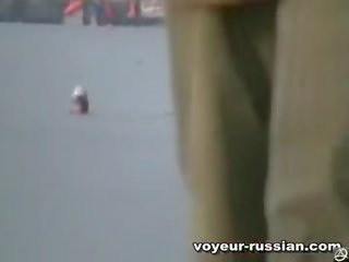 Russe voyeur sur plage