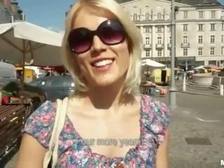 Czech slut Catherine fucks in the market