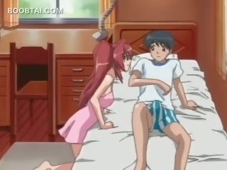 Redhead Hentai Girl Showing Her Handjob Talents