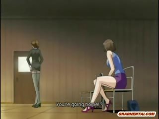 Hentai Teacher Standing Assfucked In The Toilet