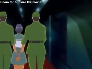 Manga κορίτσι πήρε imprisoned με στρατιώτες