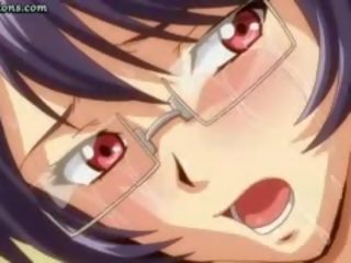Hentai With Glasses Doing Blowjob