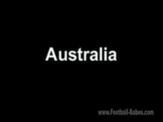 Australien bombasse en football jersey