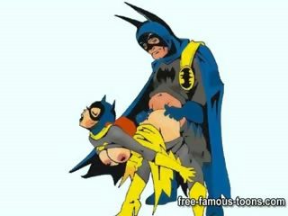 Läderlappen med kattkvinna och batgirl orgier