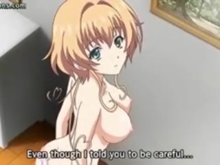 Anime Rubs A Cock With Her Boobs